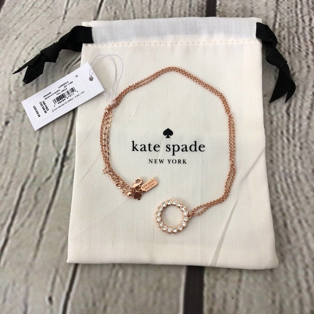 Kate Spade Full Circle Necklace NWT Cubic Zirconia